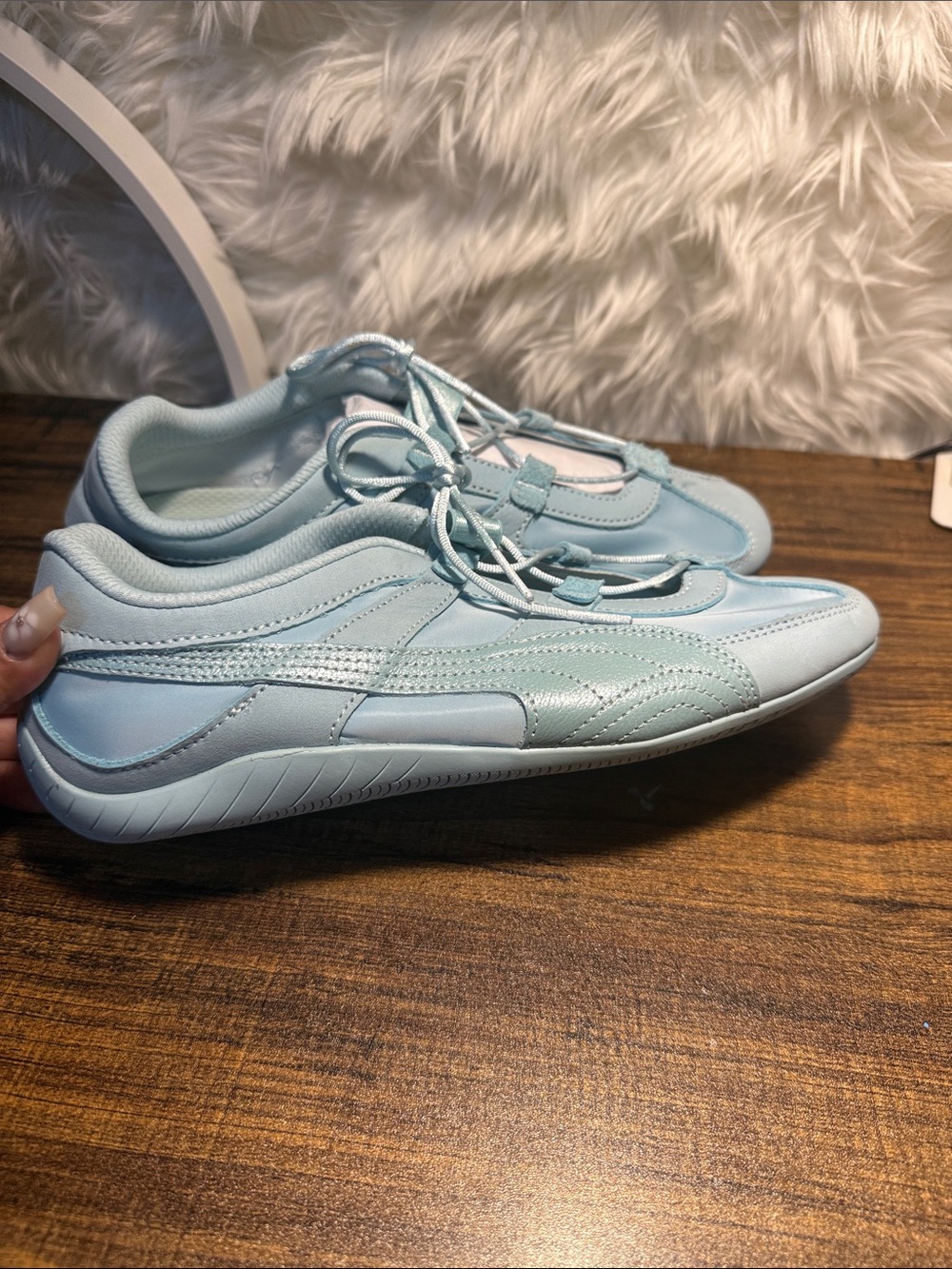 Puma Women's Light Blue Lace-Up Sneakers - Picture 2 of 6